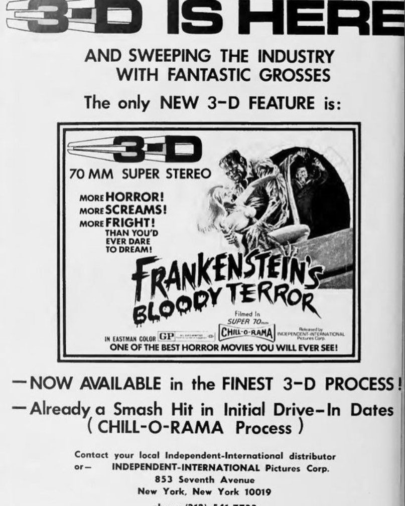 Pre-orders for our next 3-D Blu-ray release are coming soon from our good friends at @kinolorber