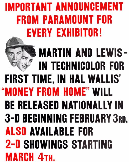 Release nationally on this day 72 years ago. Watch for a pre-order for the 3-D Blu-ray release fom Kino Lorber very soon!

https://3dfilmarchive.com/money-from-home/